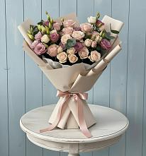 Букет цветов из:  Розы и Лизиантусы #REPLACE_PRED# Октябрьском Оренбургская область