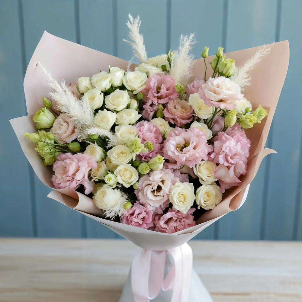 Букет цветов из: Альстромерии и Розы в Октябрьском Оренбургская область