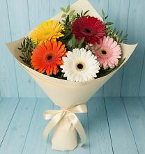Букет цветов из:  Герберы в Октябрьском Оренбургская область