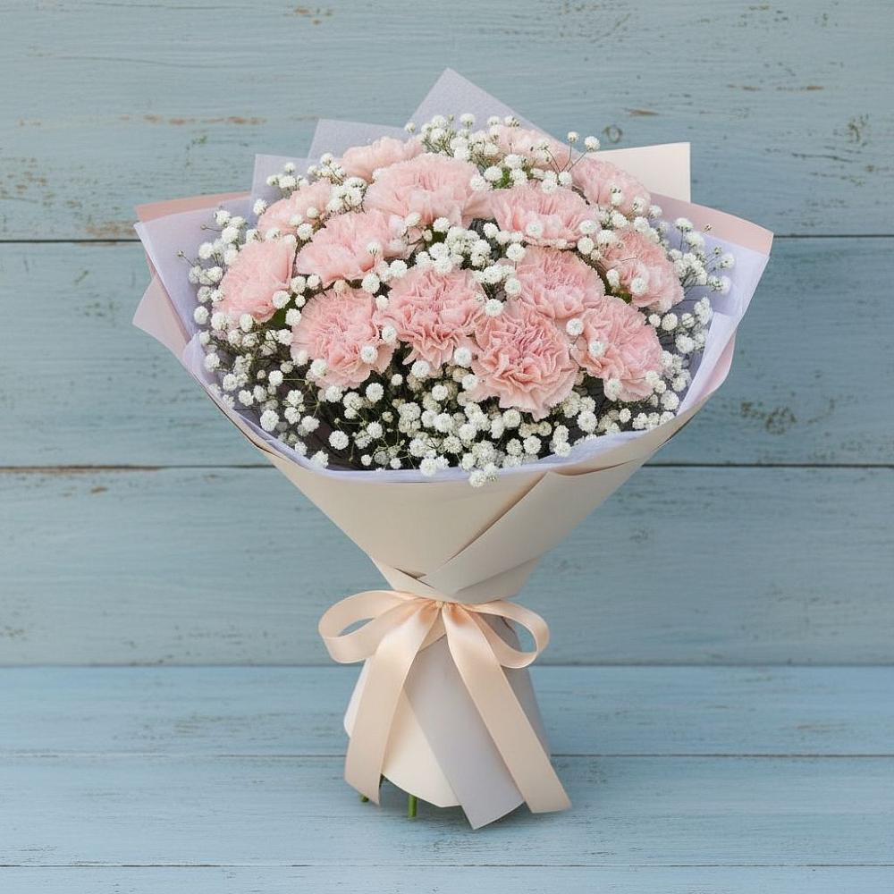 Букет цветов из: Гвоздики в Октябрьском Оренбургская область