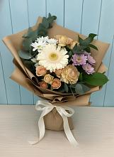 Букет цветов из:  Герберы и Хризантемы в Октябрьском Оренбургская область