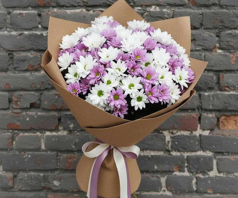 Букет цветов из: Хризантемы в Октябрьском Оренбургская область