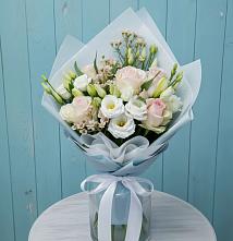 Букет цветов из:  Розы и Лизиантусы #REPLACE_PRED# Октябрьском Оренбургская область