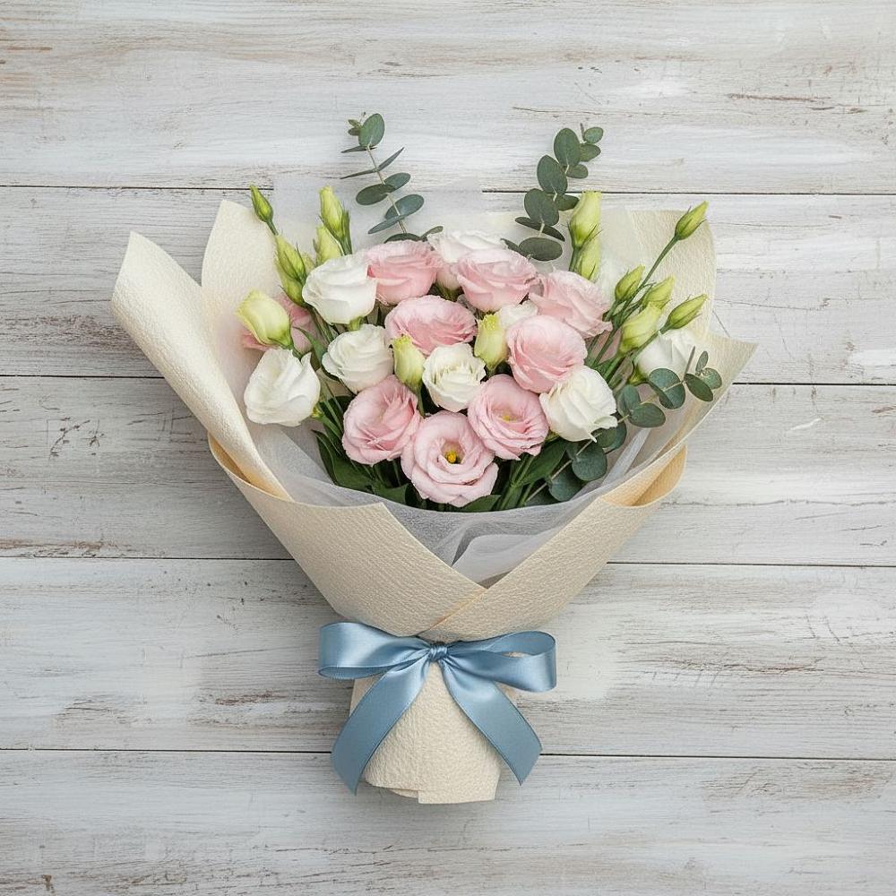 Букет цветов из: Лизиантусы в Октябрьском Оренбургская область